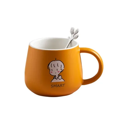 

Cartoon Ceramic Mug Nordic Coffee Cup With Handle, As the picture show
