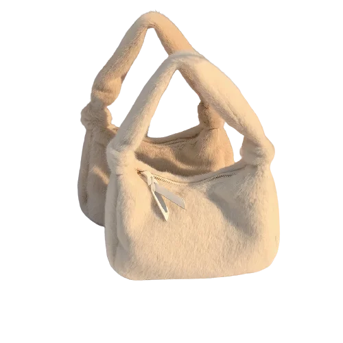 

Jtfur Winter fashion female plush bag women underarm fur handbag portable mini shoulder bags purse, Customized color