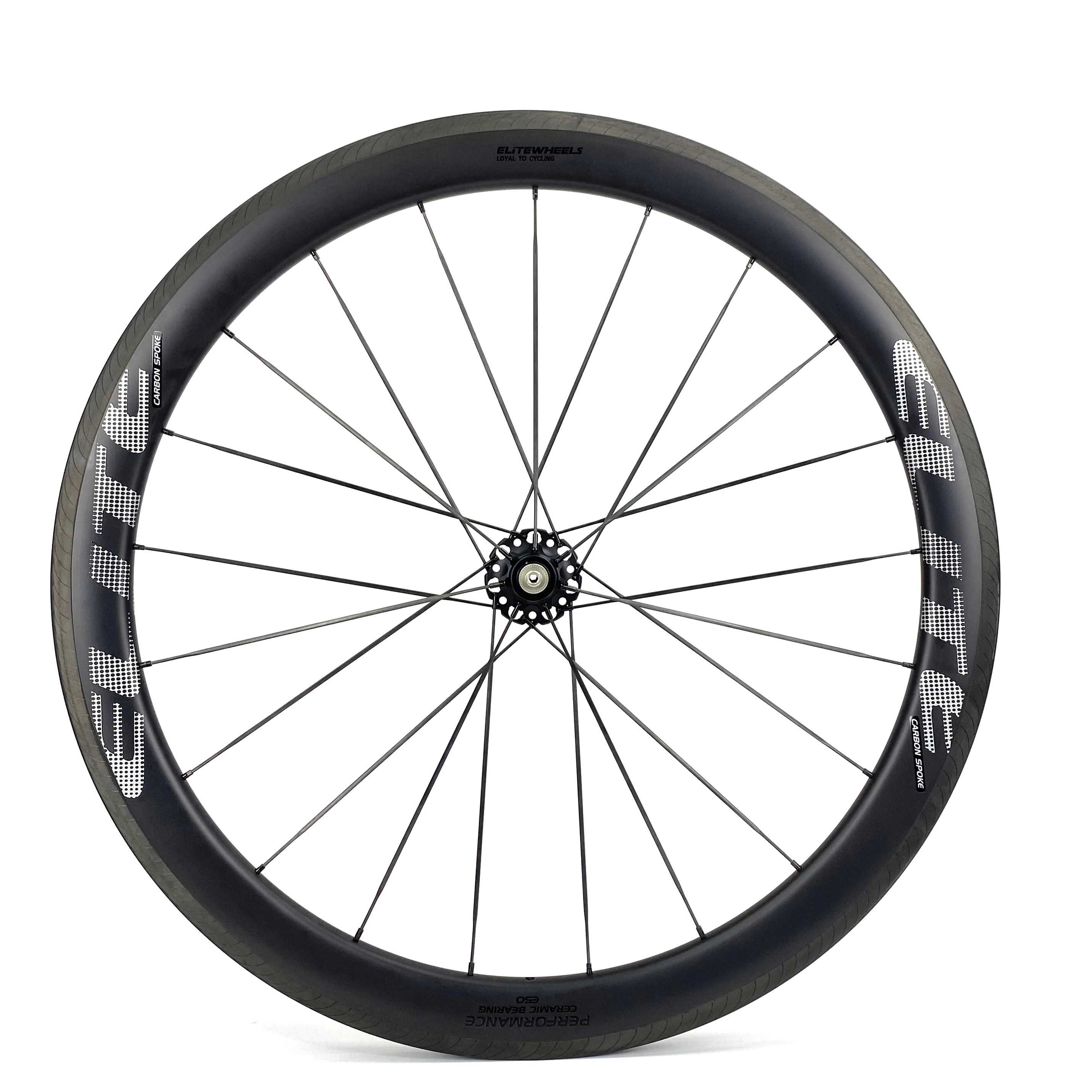 

ELITEWHEELS Carbon Spoke Wheelset Rim Brake PE 40 & PE 50 Performance Racing Wheelset Ceramic Bearing