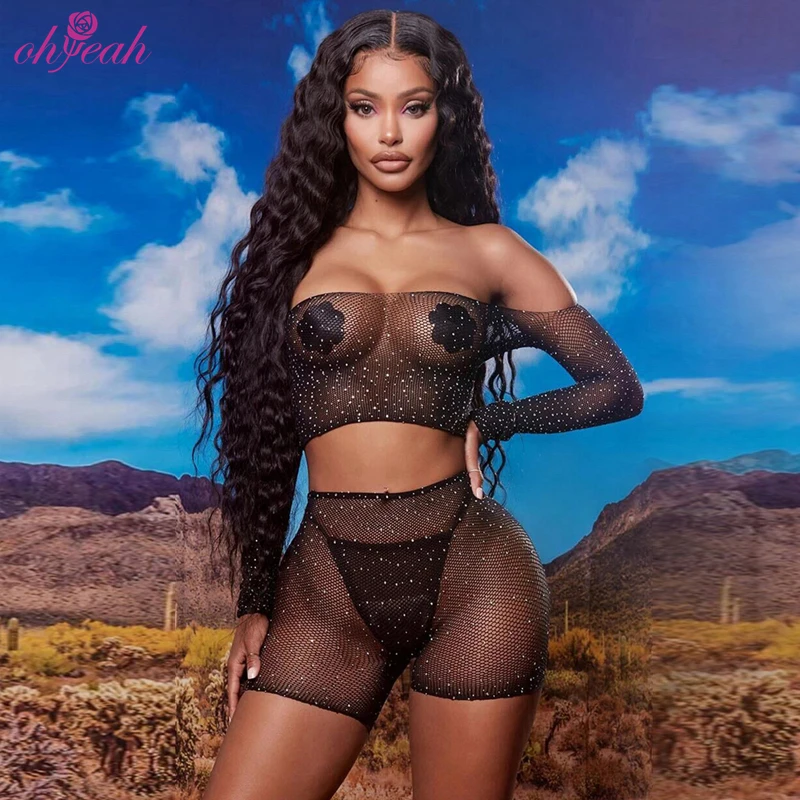 

Wholesale rhinestone transparent sexy women transparent bra panty set