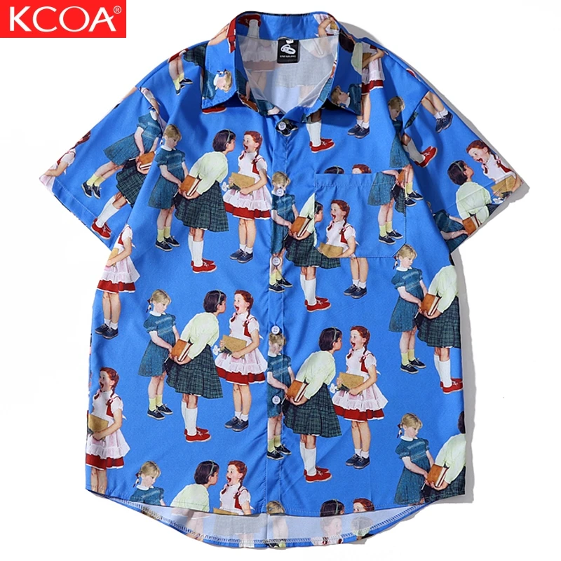 

Wholesale Outdoor Summer Beach Stocked Men Casual Colorful Hawaiian Shirt, 45 colors in stock or custom colors