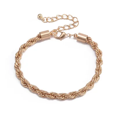 

Jewelry Fashion Simple Twist Chain Bracelet Personality Punk Minimalist Fashion Metal Bracelet