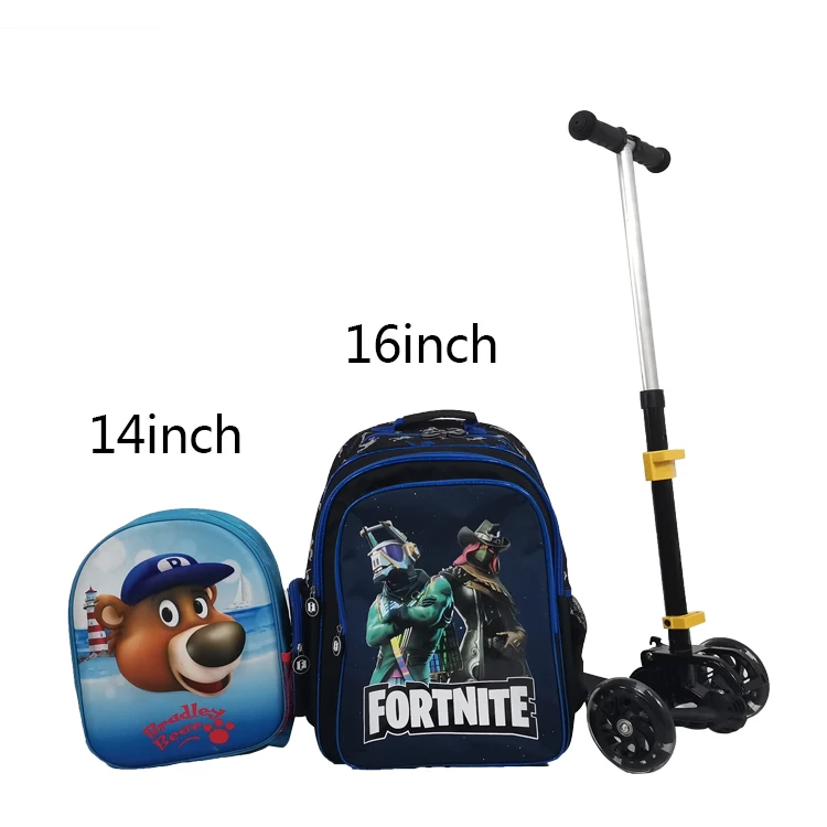 Removable 19inch Scooter + 16inch Backpack Children Carry On Luggage