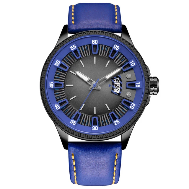 

Luxury Clock Unique Watches Sports Leather Wristwatch Men's Fashion Casual Sport Watches Quartz, 5 colors