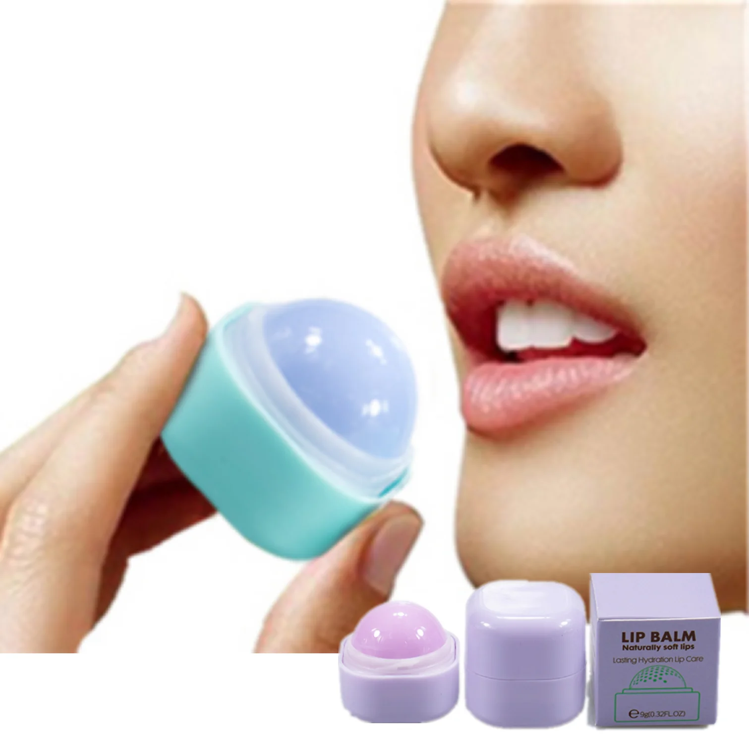 

New Spot Wholesale Factory Direct Fruity Colored Ball Round Lipstick Oem Custom Lip Balm