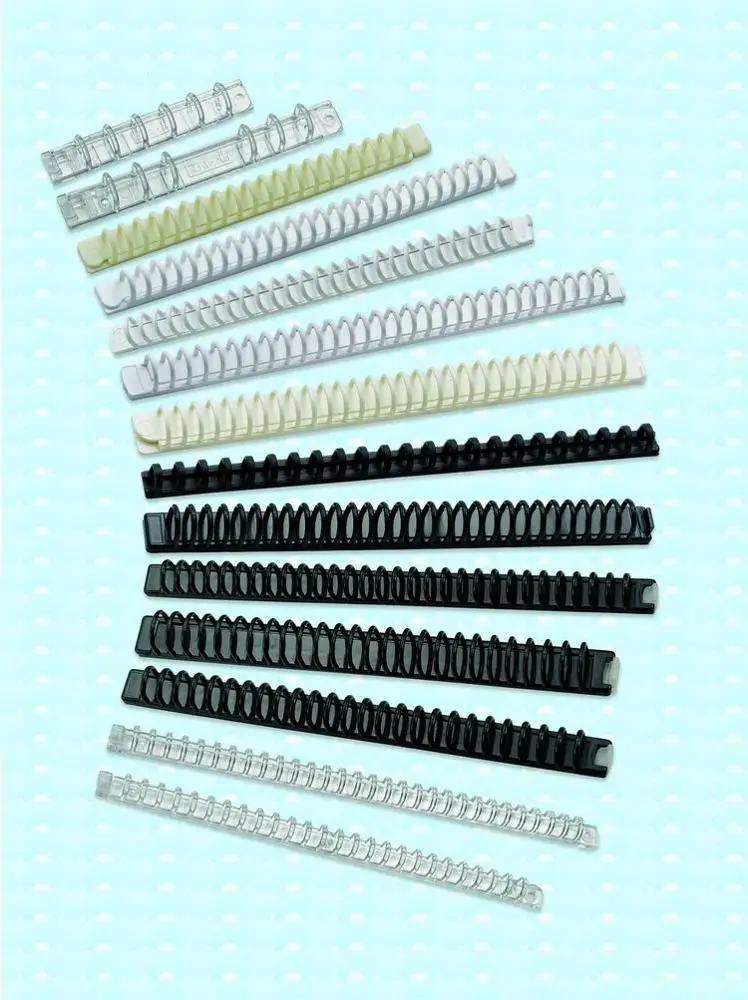 
Custom Different Size of 30 Hole Plastic Spiral Ring Binder Mechanism Clip For Organizer Planner Notebook 
