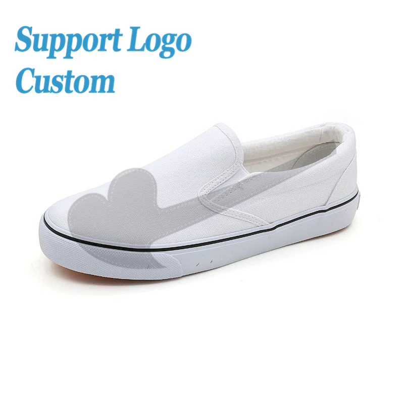 

New Arrival Comfortable Manufacturer Plain Sneakers Cheap White Casual Canvas Shoe for Women, Black,white,blue,all black