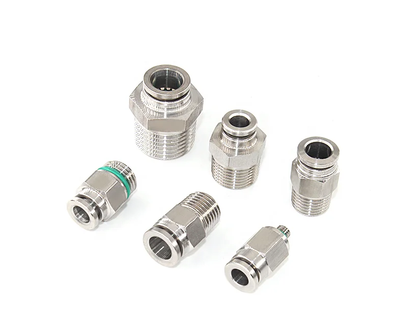 

304 Stainless Steel PT Inch Tube Quick Connector Pneumatic Fitting PC8-02 Male Female Thread Tube Connectors PC Pneumatic Joint