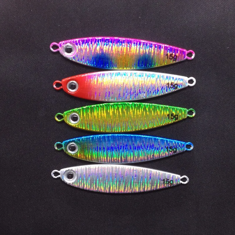 

Cheap 7g/10g/15g/20g/30g metal jigs 5 colors fishing lures saltwater jigging lure