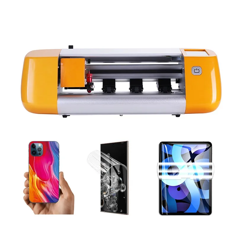 

New generation intelligent non tempered glass screen protector bag phone case back film Cutting machine for iPhone