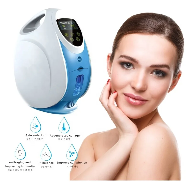 

Korea imported beauty & personal care hydra oxygen sprayer LED therapy skin care multifunction o2toderm, White + blue