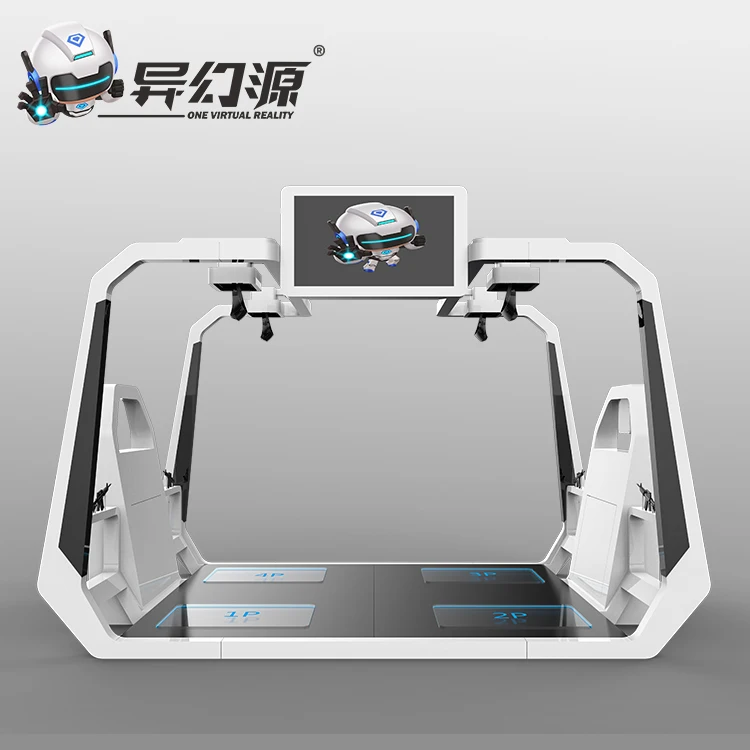 

2021 Newest Indoor Sports 4 Players VS Battle HTC Gun Simulator Arcade Machine 9D VR Cinema Games VR Shooting Equipment