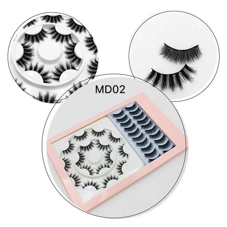 

cheap 18 pairs fake eyelashes vendors thick soft 3d vegan synthetic eyelashes silk lashes