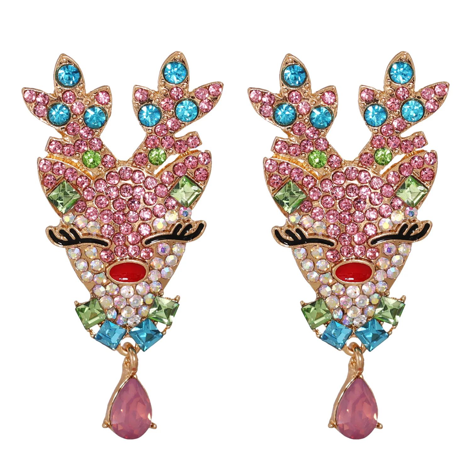 

JJ54737 New design Fashion Chirstmas earrings Christmas deer earrings Women's earrings jewelry wholesale, As photo