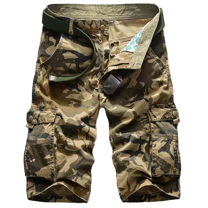 

Hot Sale 2021 Summer Men's Plus Size Camo Streetwear Cotton Shorts Fashion Cargo Shorts With Pockets