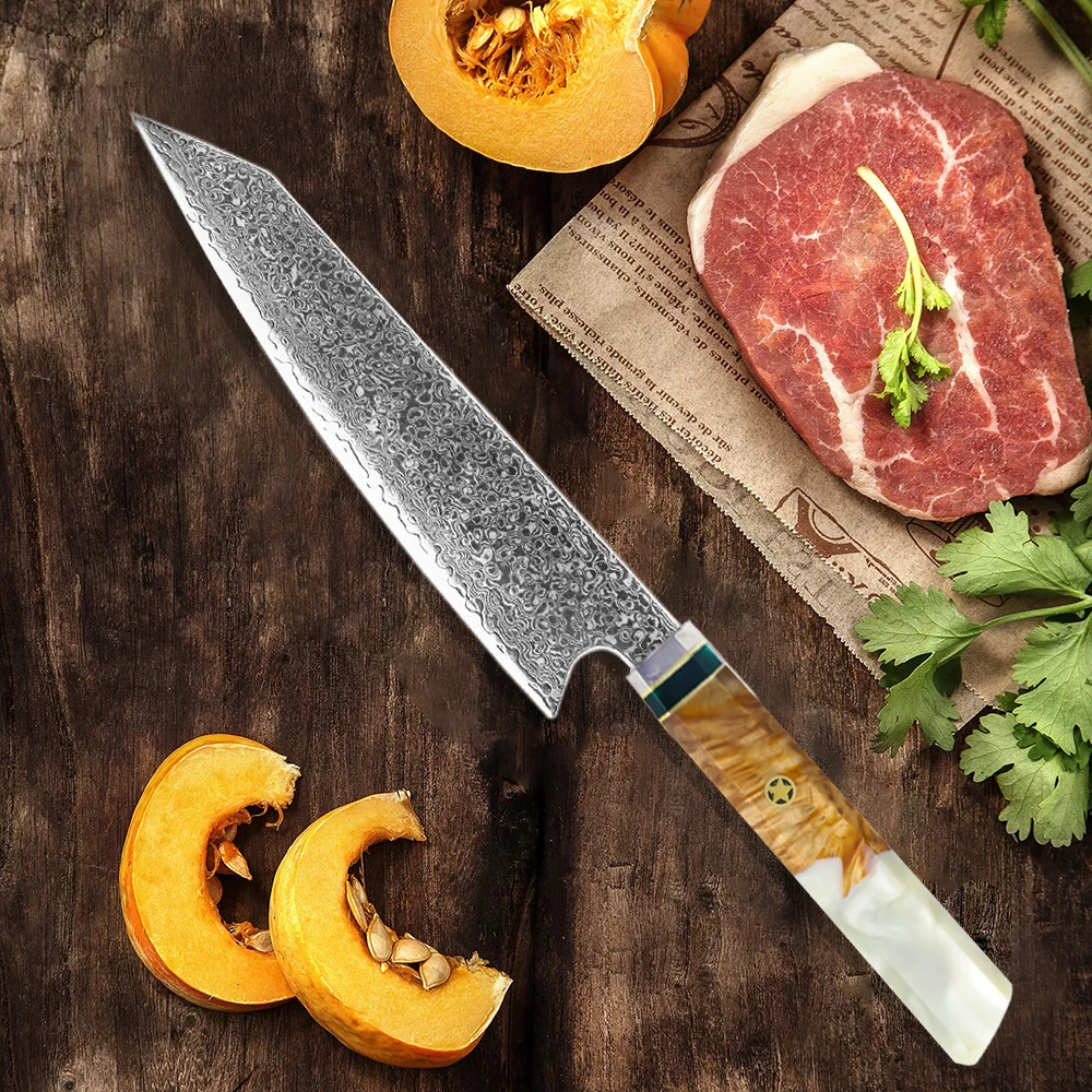 

67 Layers VG-10 Damascus Steel Chef Knifen Santoku Slicing Knives for Meat Fruit vegetable Cutting