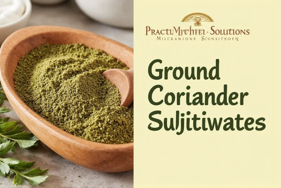 Spice substitution guide showing coriander alternatives