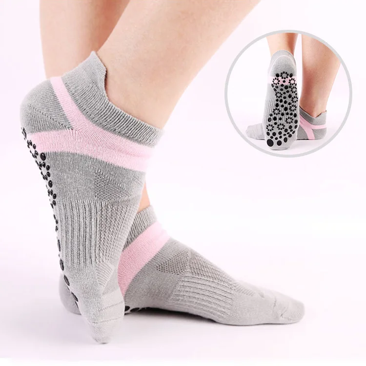 

Quick dry pilates grip cotton ankle yoga socks for women, Solid color