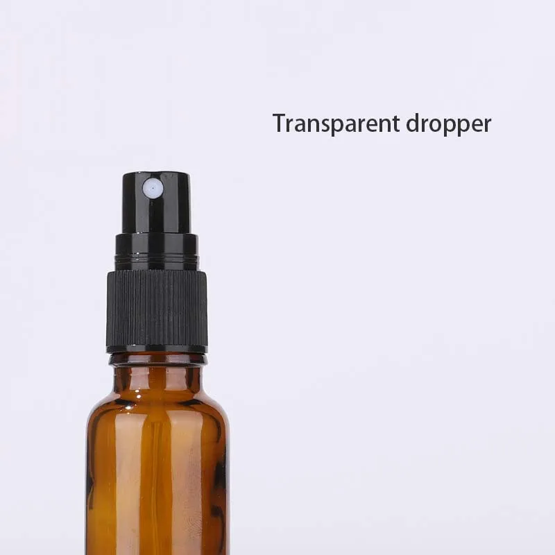 

Hangzhou ready stock spray bottle 15 ml amber glass spray bottle essential oil bottle with pump sprayer