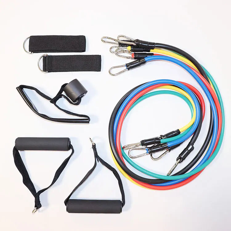 

New Hot Selling Home Exercise TPE Total Body Building Fitness Tube Resistance Band, Black/green/yellow/blue/red