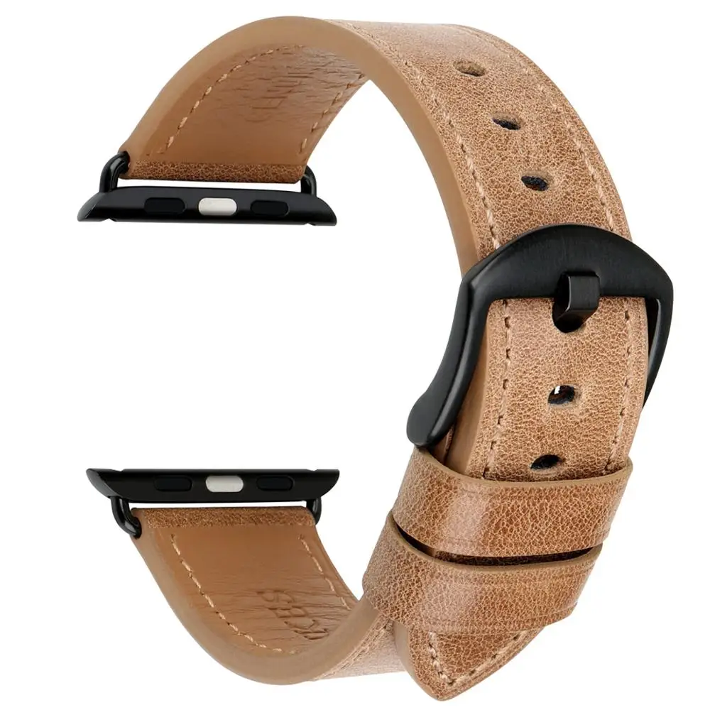 

MAIKES Factory Apple Watch Bracelets 42mm 38mm Watchband for Apple Watch Band 44mm 40mm Genuine Cow Leather Watch Strap