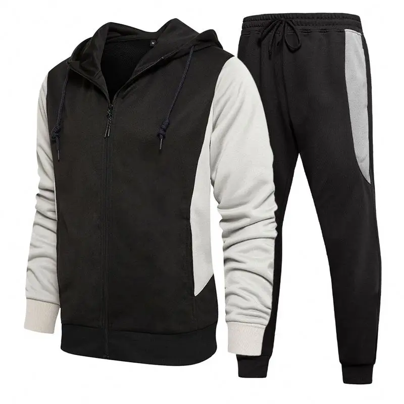 

Black Jogger Tapered Sweatsuit Male Track Suit Tracksuit Set Unisex, Custom color