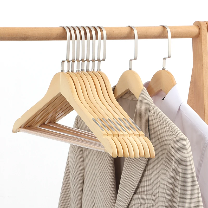 

HYB OEM Tendedero Wide Shoulder Wooden Non Slip Bar Clothes Hanger