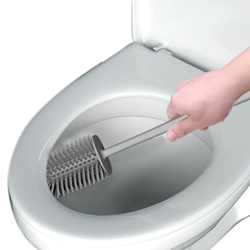 

Wholesale Bathroom Cleaning Brush flex silicone toilet brush and holder