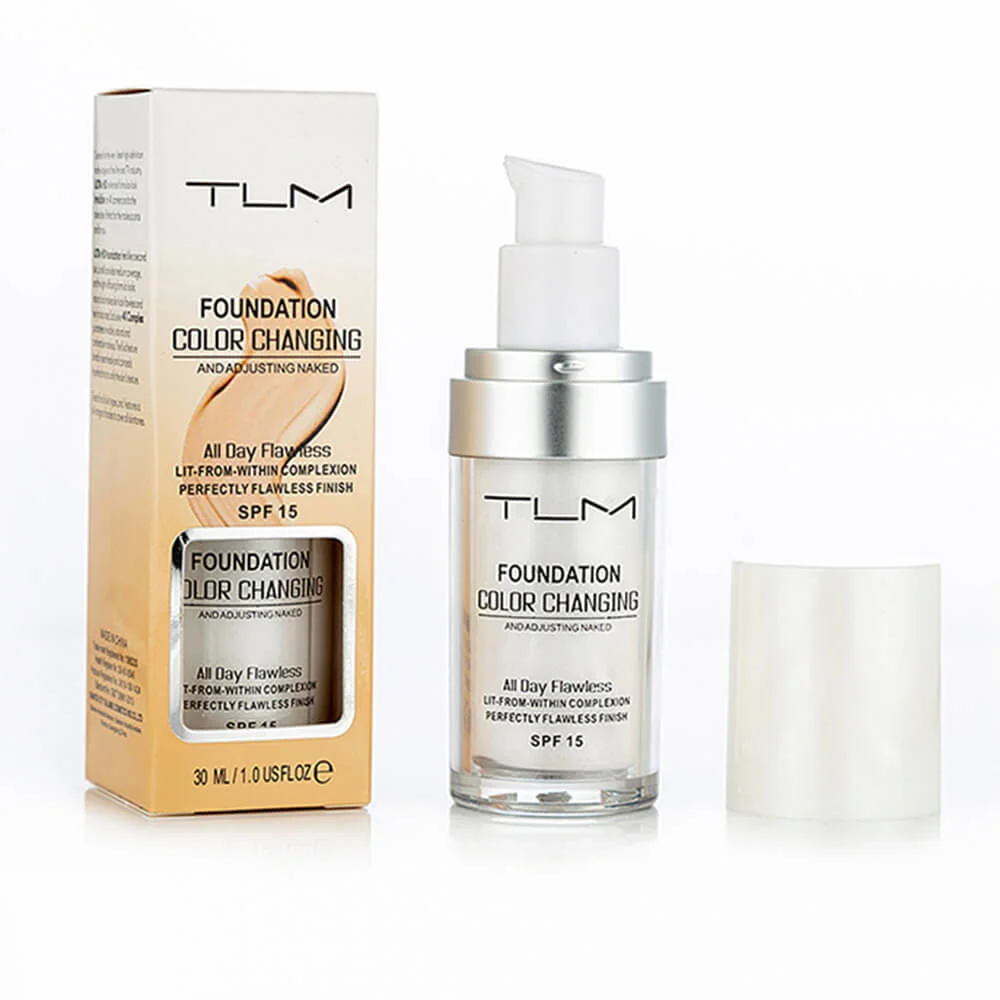 

TLM temperature changed skin color liquid foundation brightening portable Concealer liquid not easy to fade