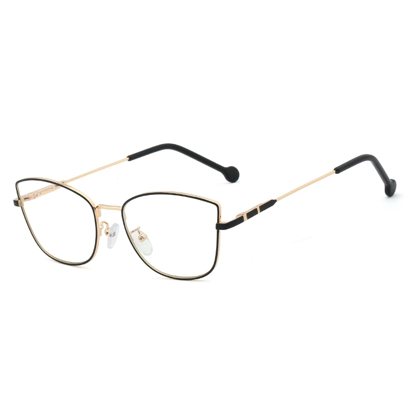 

SHINELOT 95611 New Popular Optical Frame With Blue Light Filter Metal Women Spectacle Eyewear Top Quality SpringHinge ReadyStock