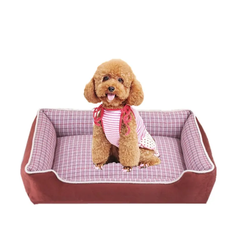 

Custom Logo Pet Dog Bed Foldable Luxury Sofa Dog Bed Large Rectangle Breathable Dog Sofa Bed