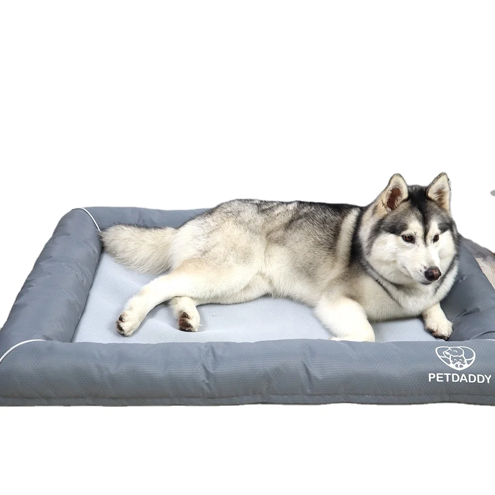 

modern durable portable elevated handmade foam outdoor dog bed pet, Grey