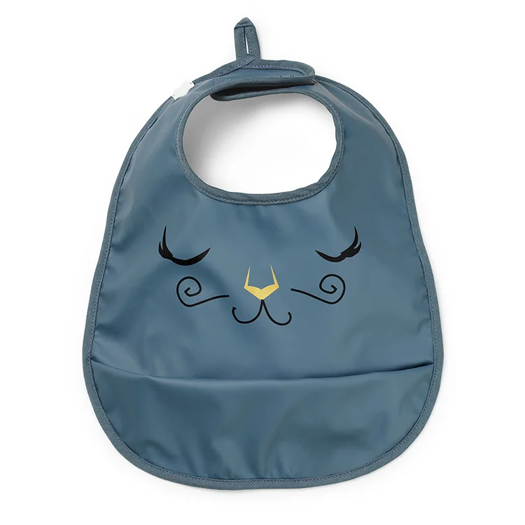 

NEW PU Baby Bib Baby PU Bib Babero with Anti Spill Catcher, Customized color