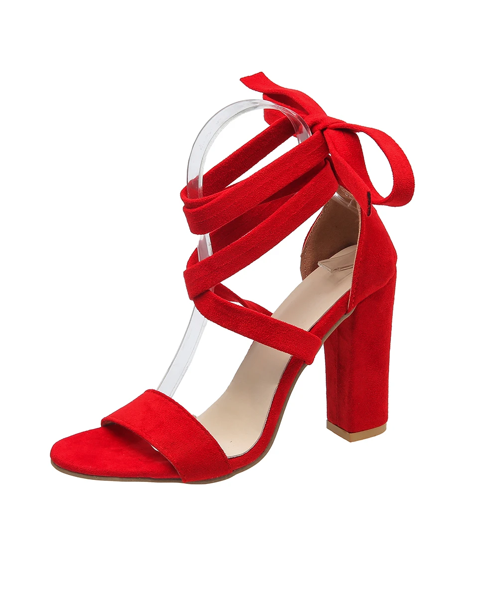 

2021 new spring and summer women's strap fashion high-heeled shoes open toe one-piece shoes, Red, beige, black