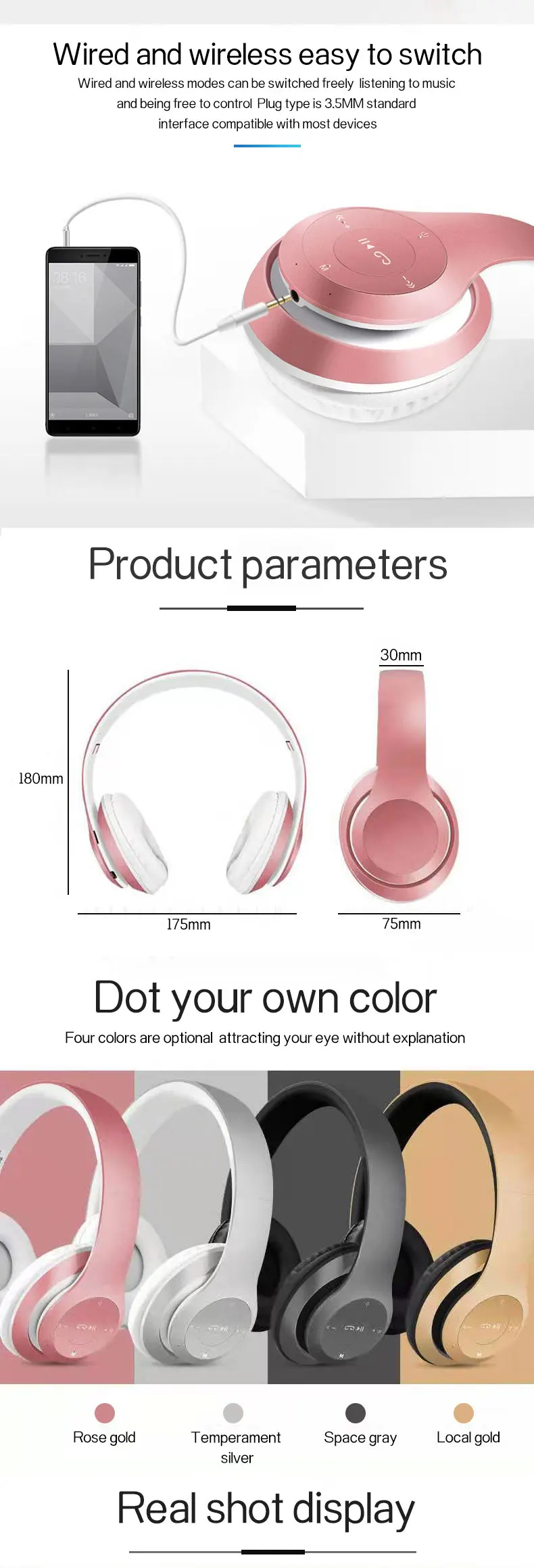 Golden Sky China Manufacturer Wholesale Wireless Earphones Bluetooth Gaming Headset Earpiece Headband Headphone Free Shipping - ANKUX.COM