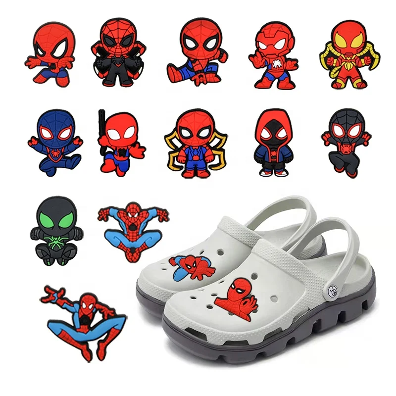 

Spiderman croc charms wholesale shoe charms superheros shoe decoration charms, As pictures shown