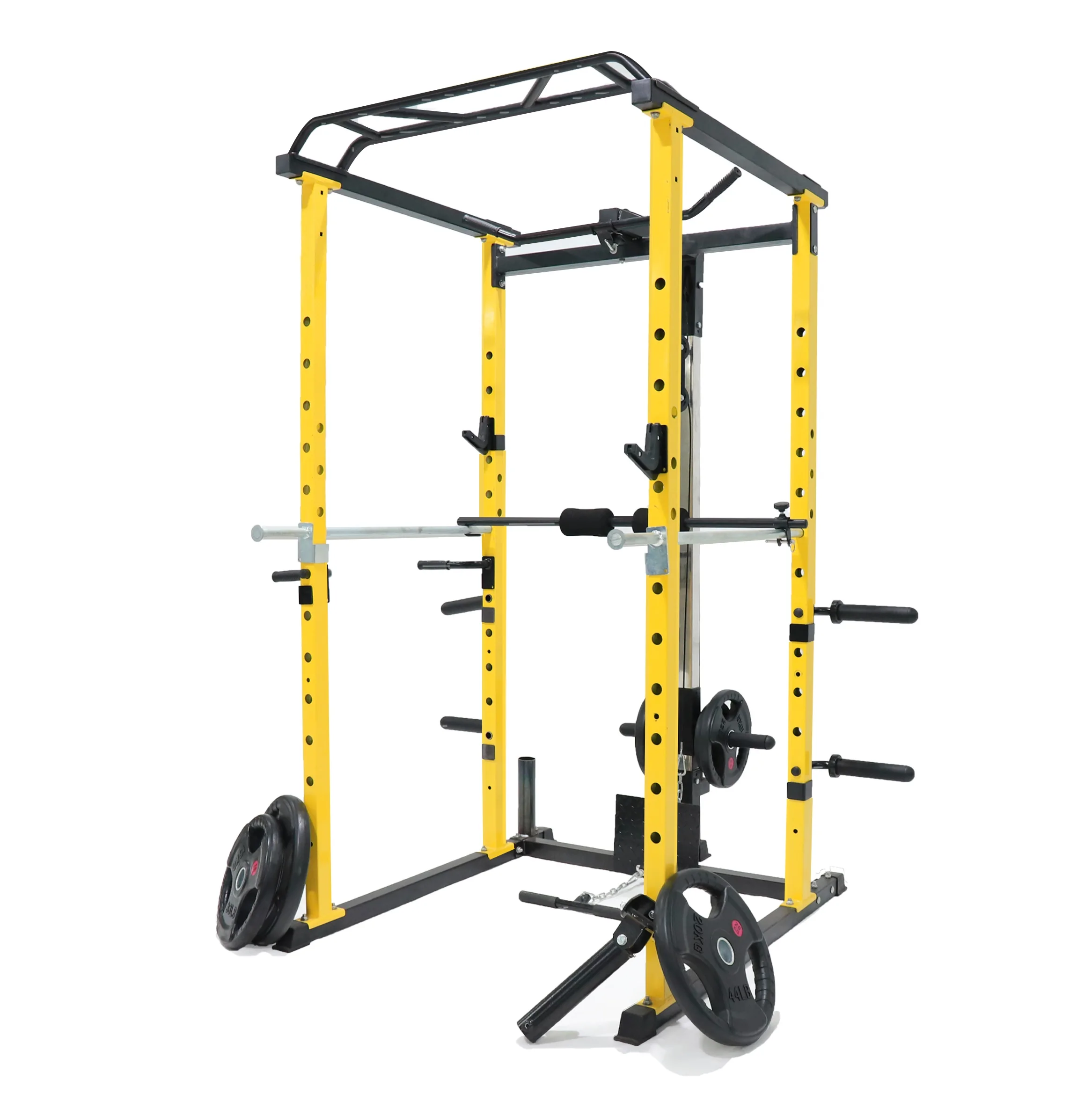 

RTS Power Rack Stock in USA With Optional Lat Pull-down Attachment Q235 steel1000lb Capacity Home Gym Equipment