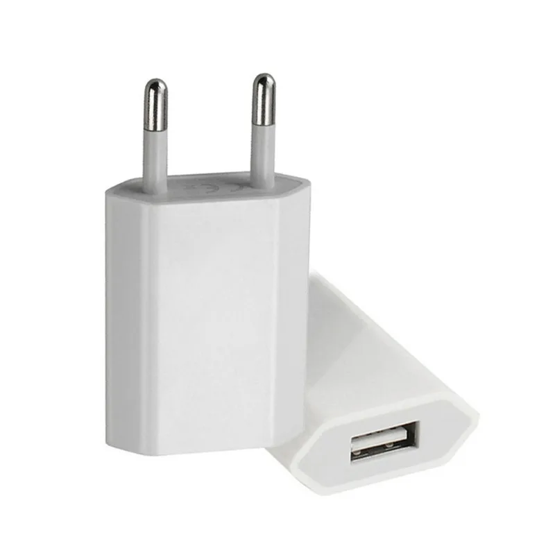 

Real 5V 1000ma mobile phone USB adapter charger for iphone charger EU/US/UK, White