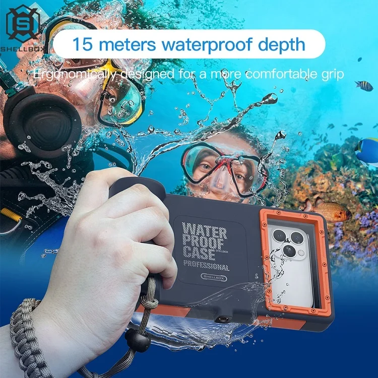 

New designed IP68 certificated PC+TPU standard universal waterproof phone case, Dark blue or custom