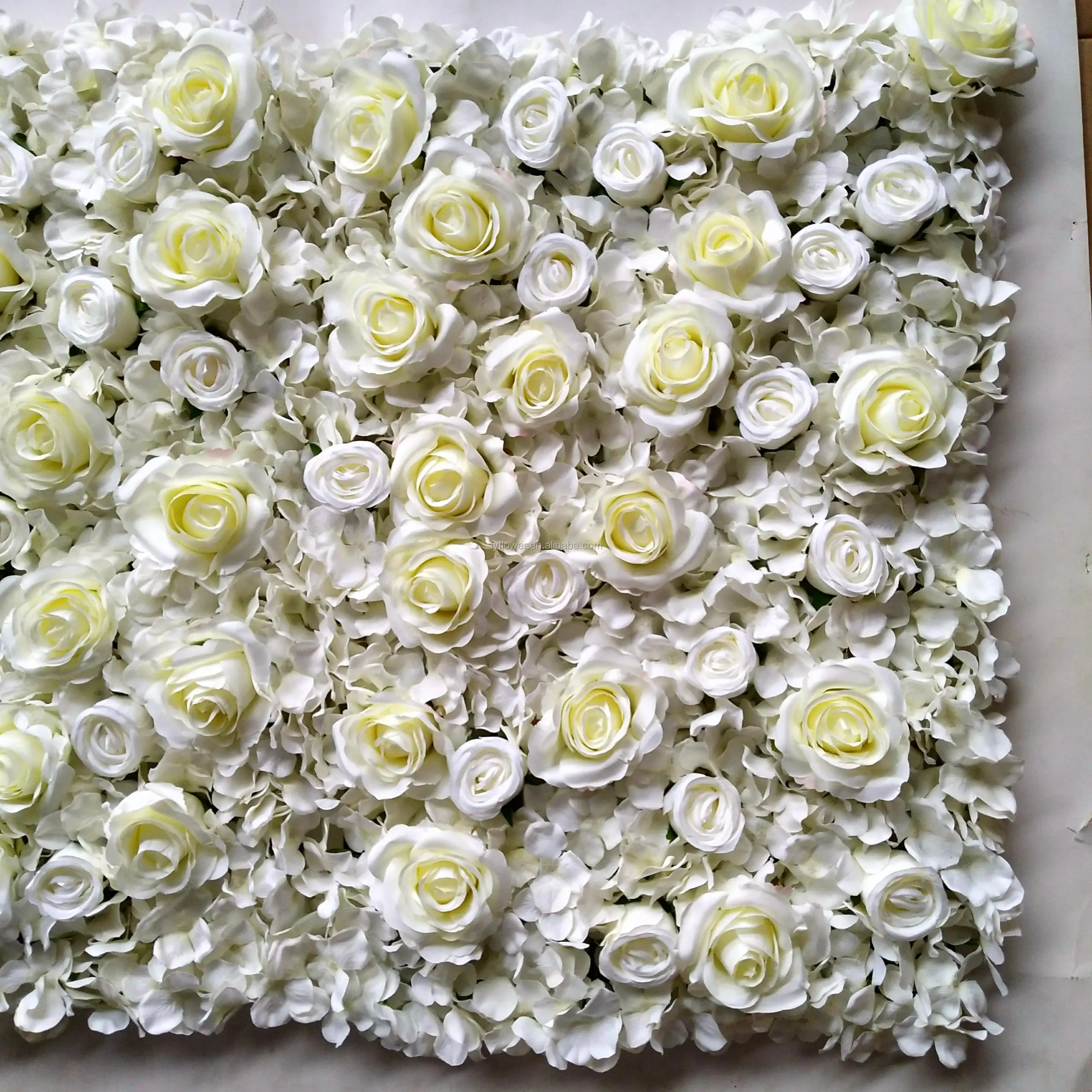 尼斯质量丝绸绣球花牡丹玫瑰花墙婚礼背景人造婚礼花墙 50x 50厘米