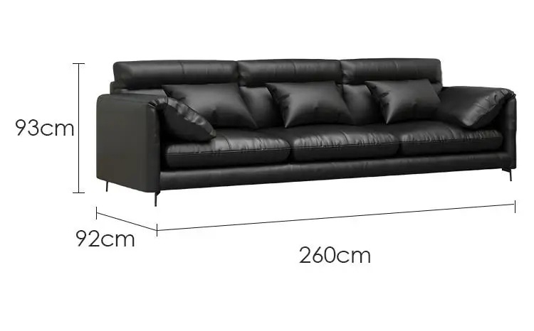 Nordic light luxury simple modern small living room 1+2+3 seat combination sofa lazy person leisure leather sofa chair