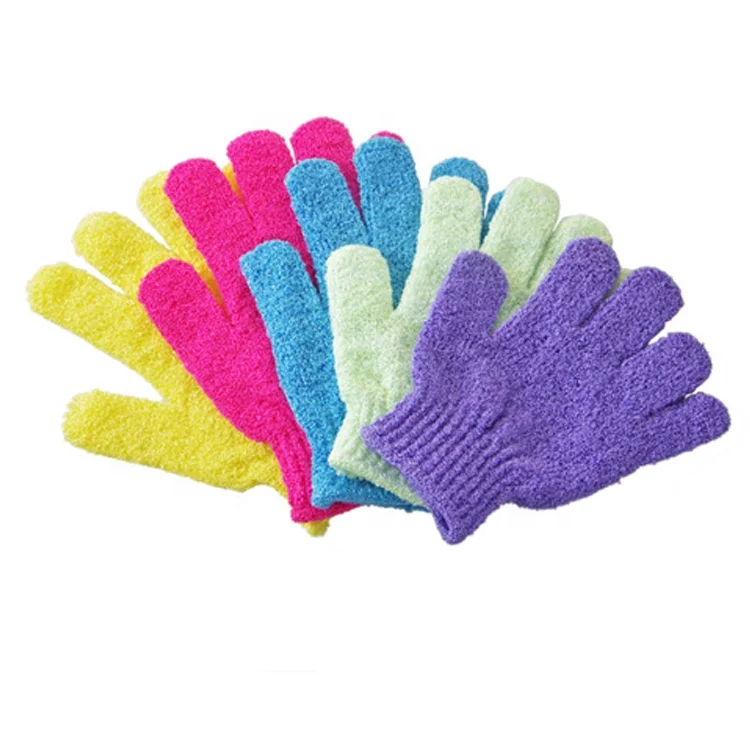 

Hot-sale Cleaning Dead Skin Shower Spa Massage Scrubber Exfoliating bath glove, Red white cream bule red ect