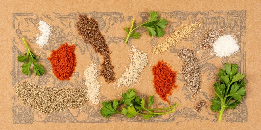 Spice jars with ranch ingredients labeled
