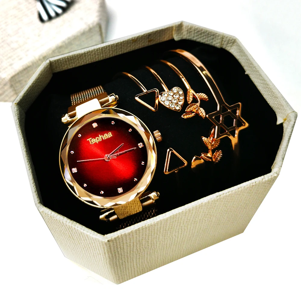 

Tephea fashion brand simple fashion watch set women temperament womens watches brand luxury fashion ladies watch rejoj de mujere