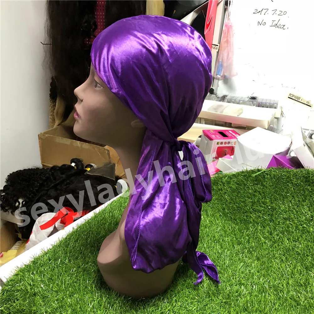 

Read to ship free shipping durag sample! Manufacturer silk hair durags ,custom logo design bonnet durag for men and woman, Customized