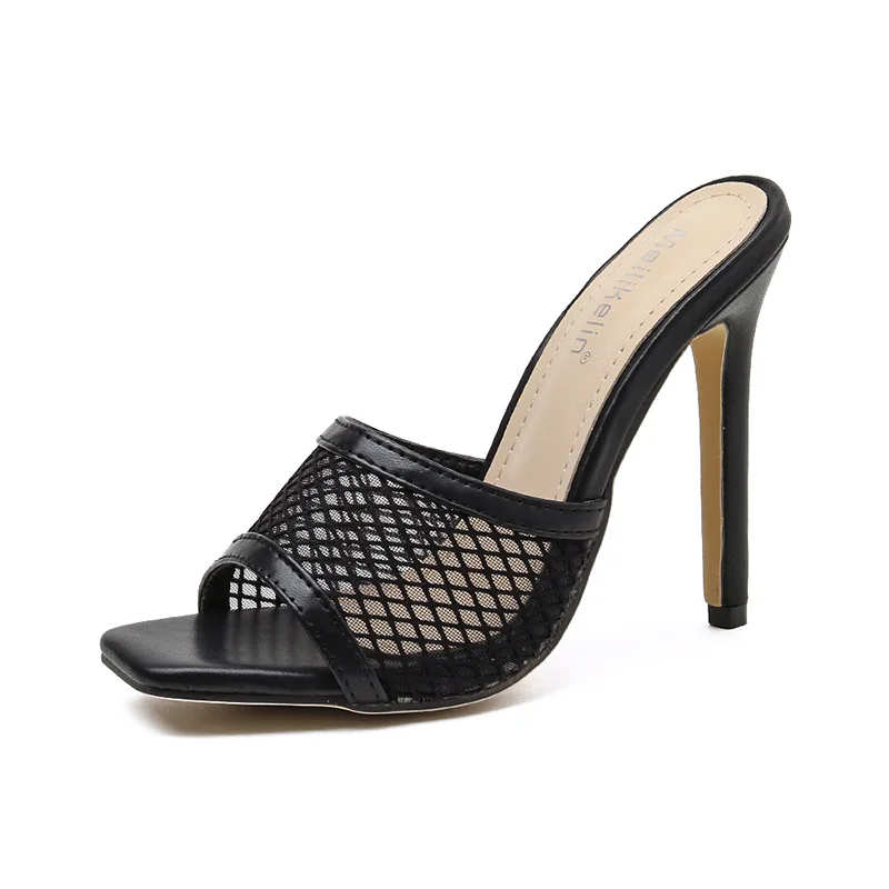 

EVAWANNA Women Shoes 2021 New High Heel Shoes Summer Hot Thin Heel Sexy Sandals for Women and Ladies, Black