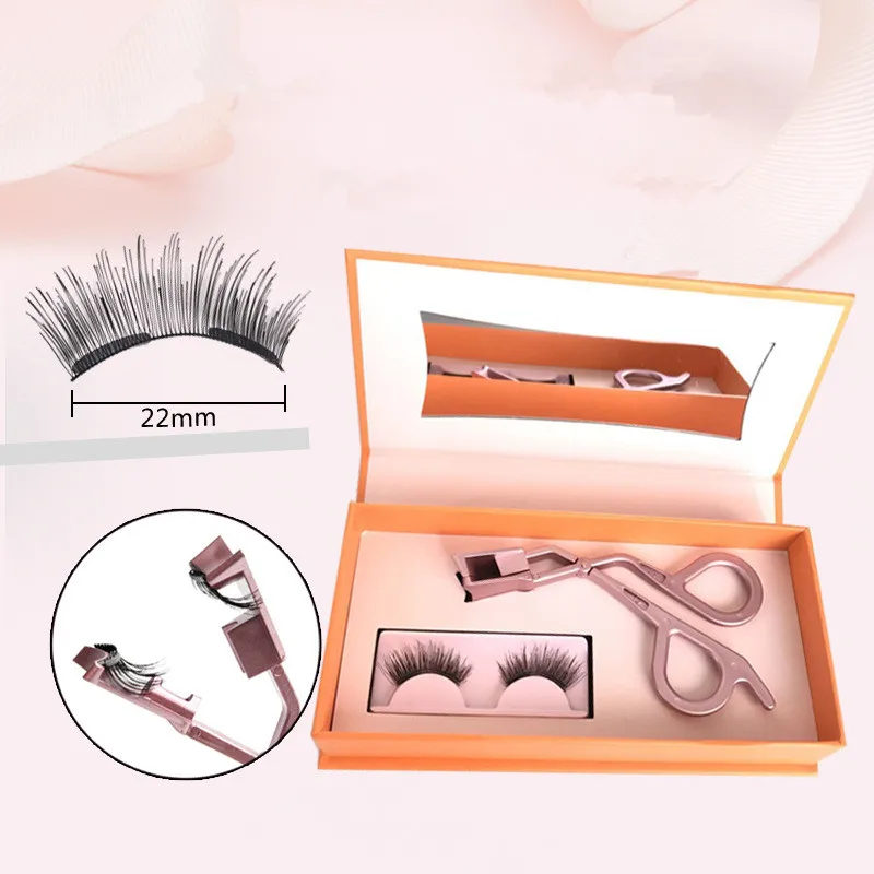 

New Products No Glue No Eyeliner False Eyelashes Soft Magnets Quantum Magnetic Lashes with curler set