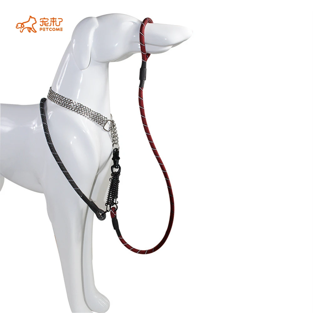 

PETCOME Wish Hot Sales New Style Fashion Reflective Big Dog Leash With Spring, 3 color