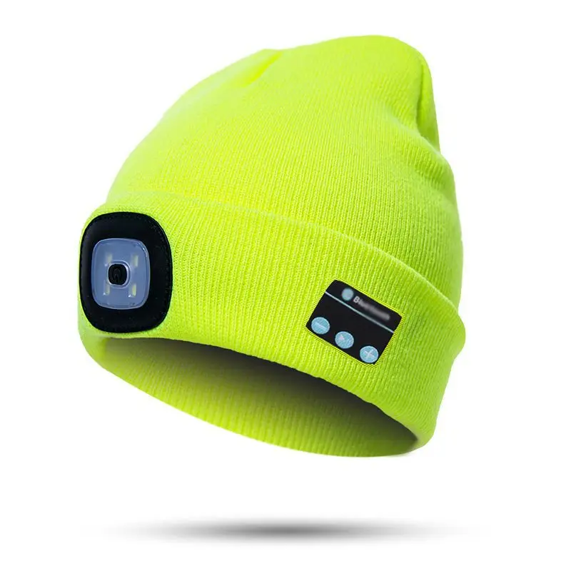 
Trending Products 2020 New Arrivals Bluetooth USB Rechargeable LED Beanie Hat Music With Light Winter Hats Accessories 