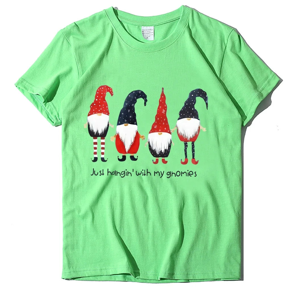 

Multicolor optional Christmas letter printed T shirt short sleeve Christmas t-shirt